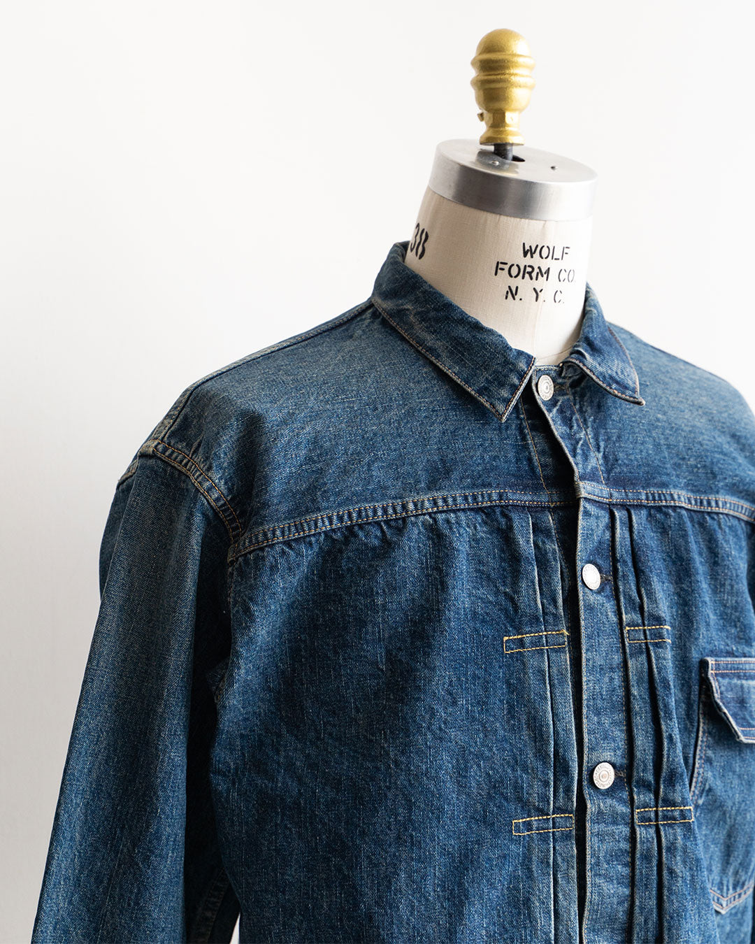 【orslow】Pleated Front Blouse "2 Year Wash"
