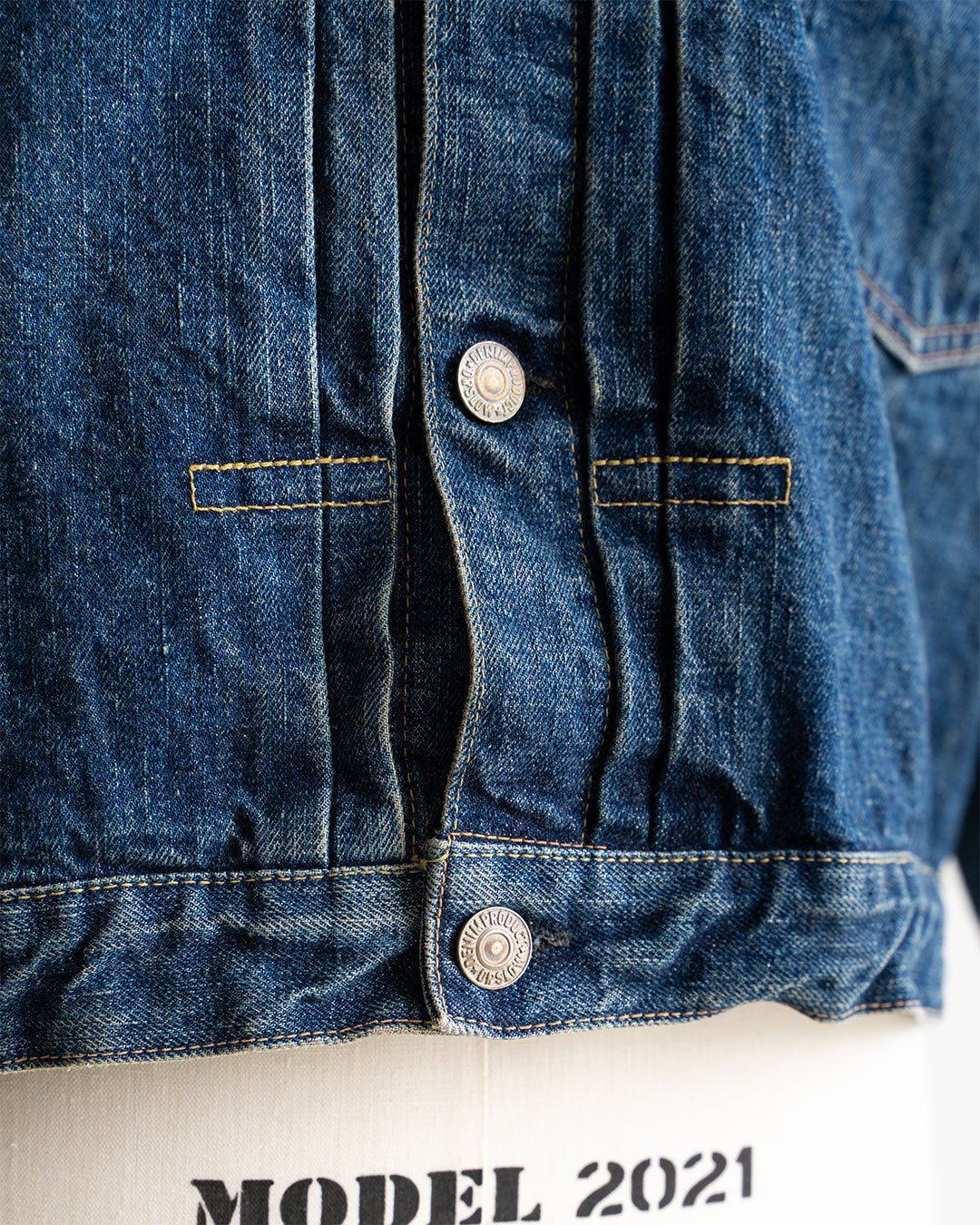 【orslow】Pleated Front Blouse "2 Year Wash"