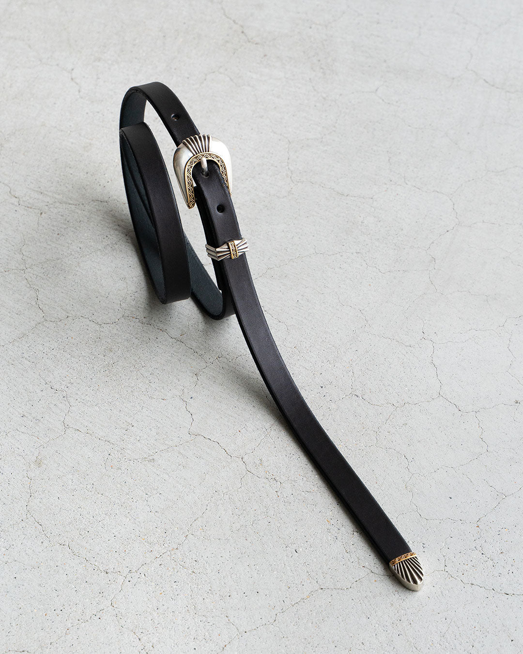 【MOONSHINE】Del Rio Buckle Western Leather Long Belt ”Made IN USA"