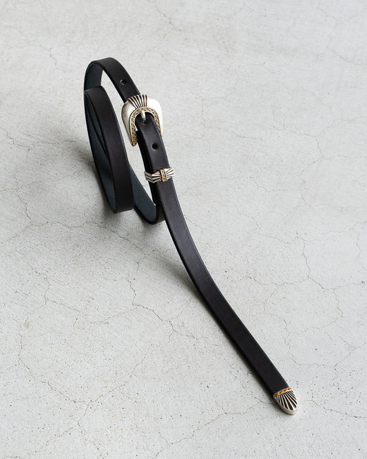 【MOONSHINE】Del Rio Buckle Western Leather Long Belt ”Made IN USA"