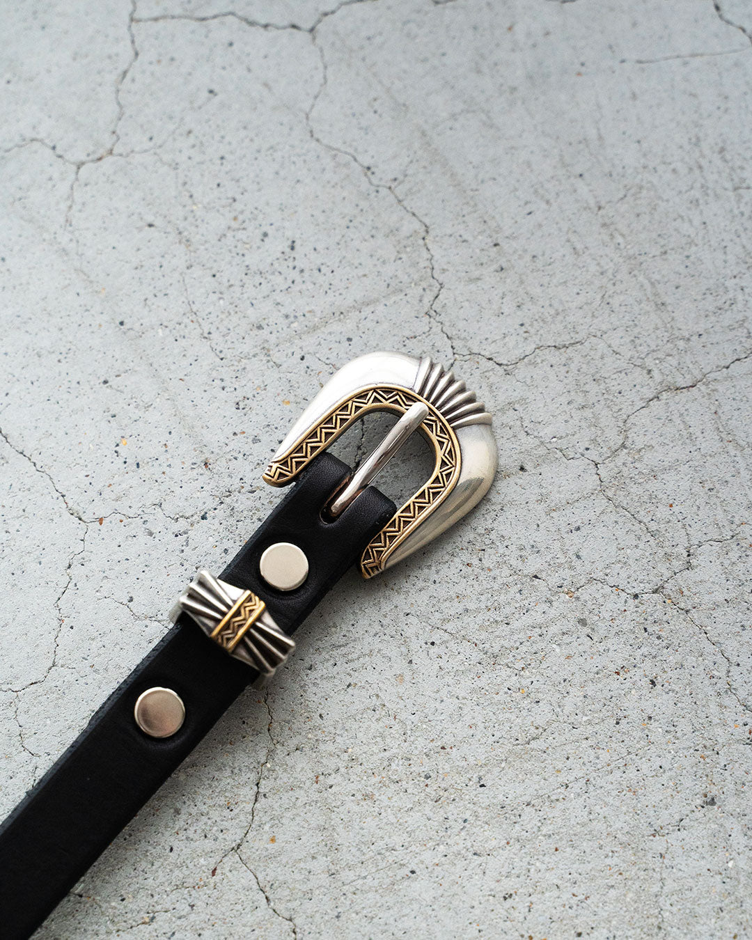 【MOONSHINE】Del Rio Buckle Western Leather Long Belt ”Made IN USA"