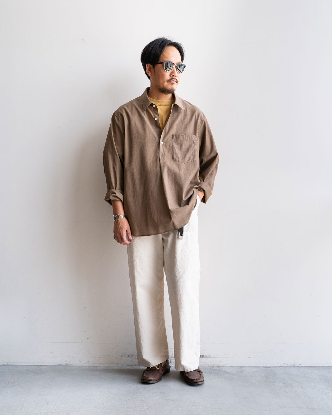 【STILL BY HAND】Cupro Cotton Pullover Shirts
