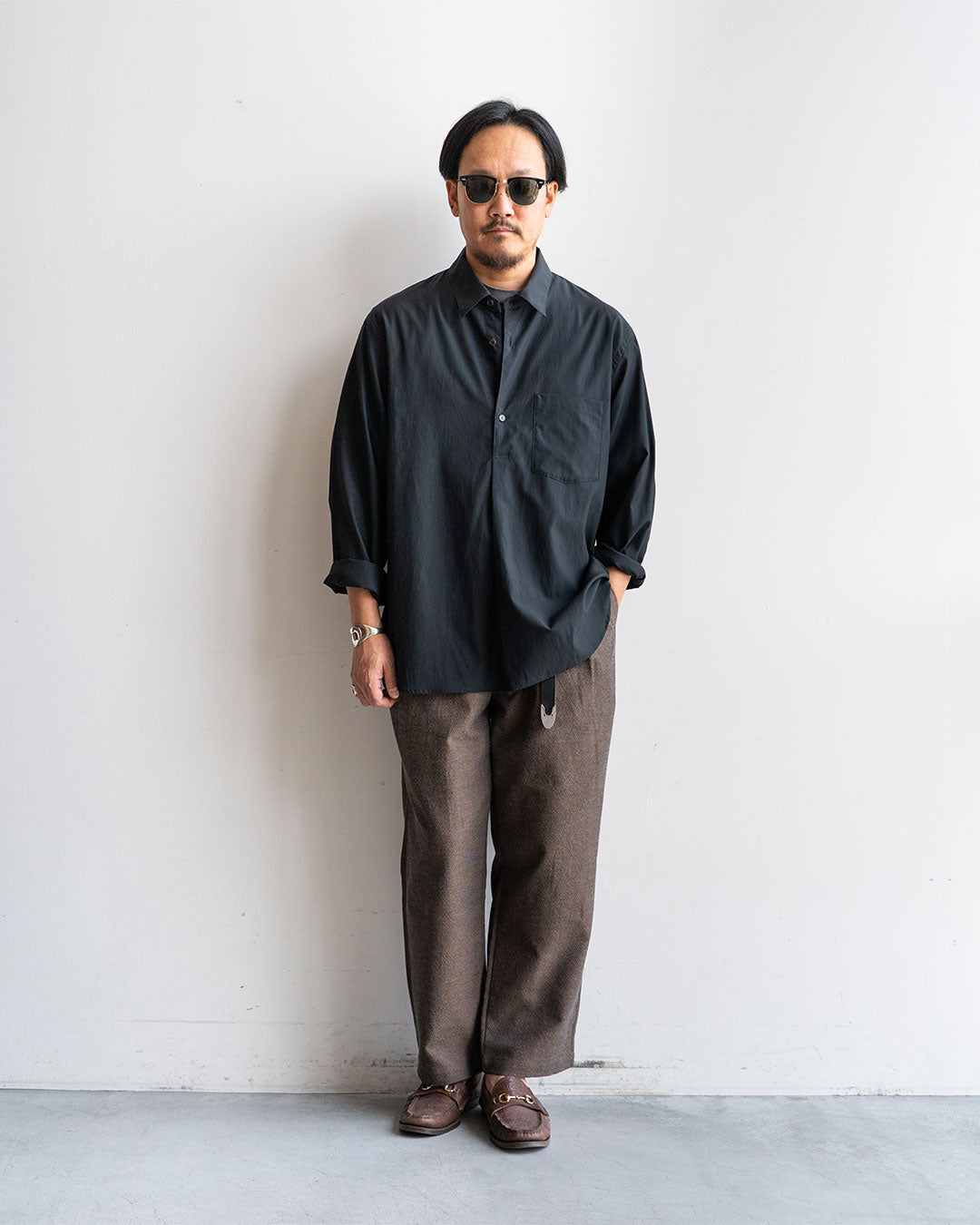 【STILL BY HAND】Cupro Cotton Pullover Shirts