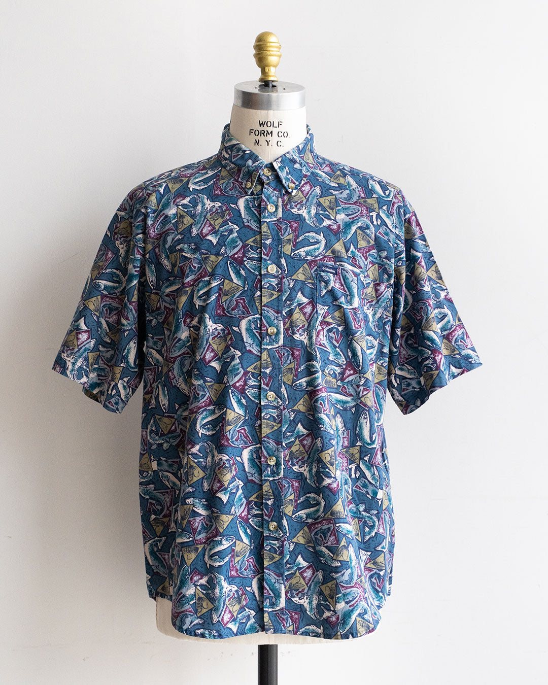【VINTAGE】90s Columbia Fish Pattern Shirts