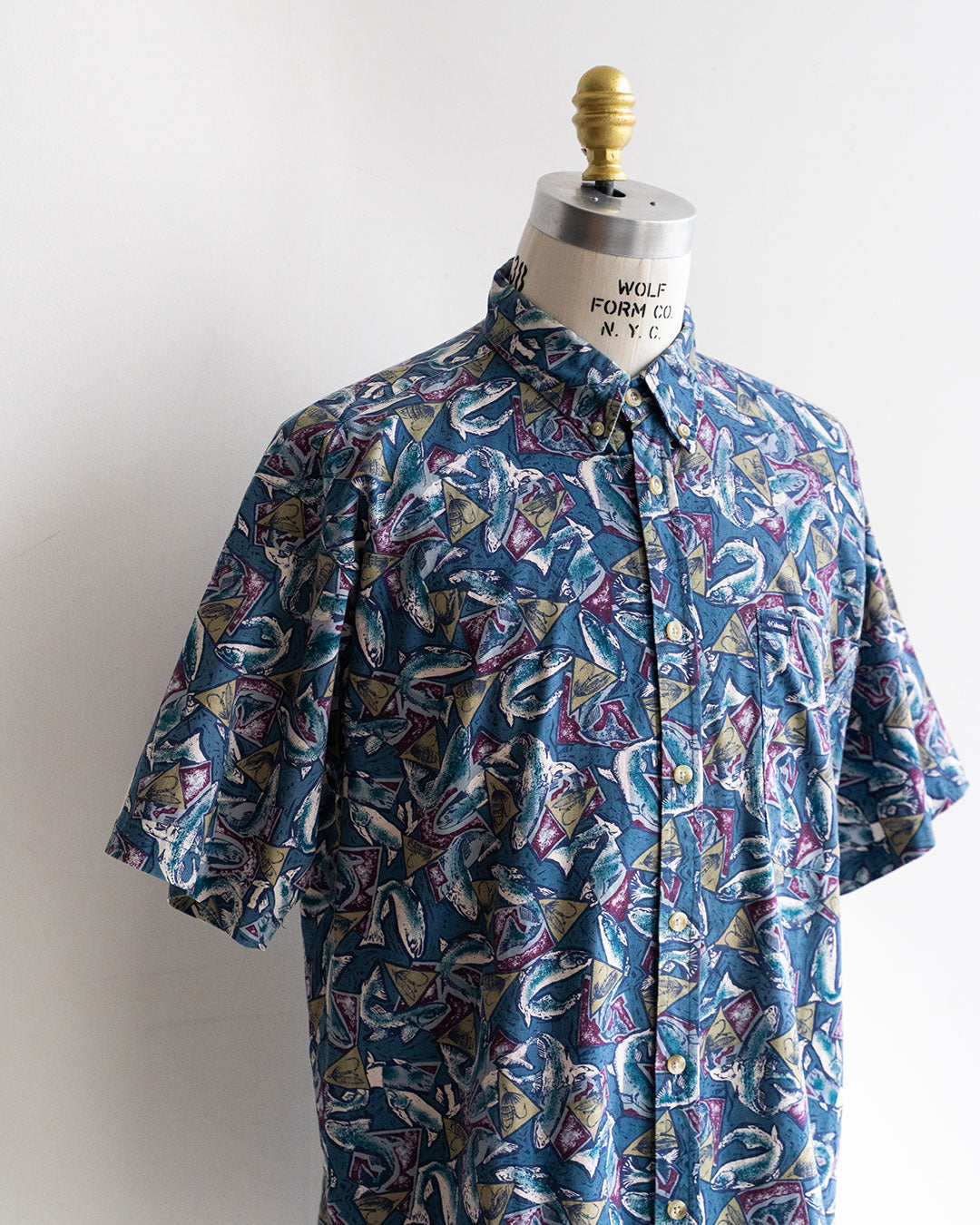 【VINTAGE】90s Columbia Fish Pattern Shirts