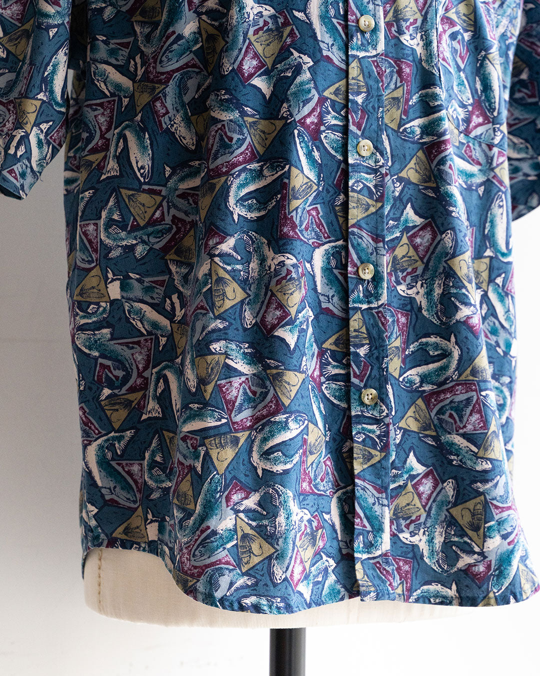 【VINTAGE】90s Columbia Fish Pattern Shirts