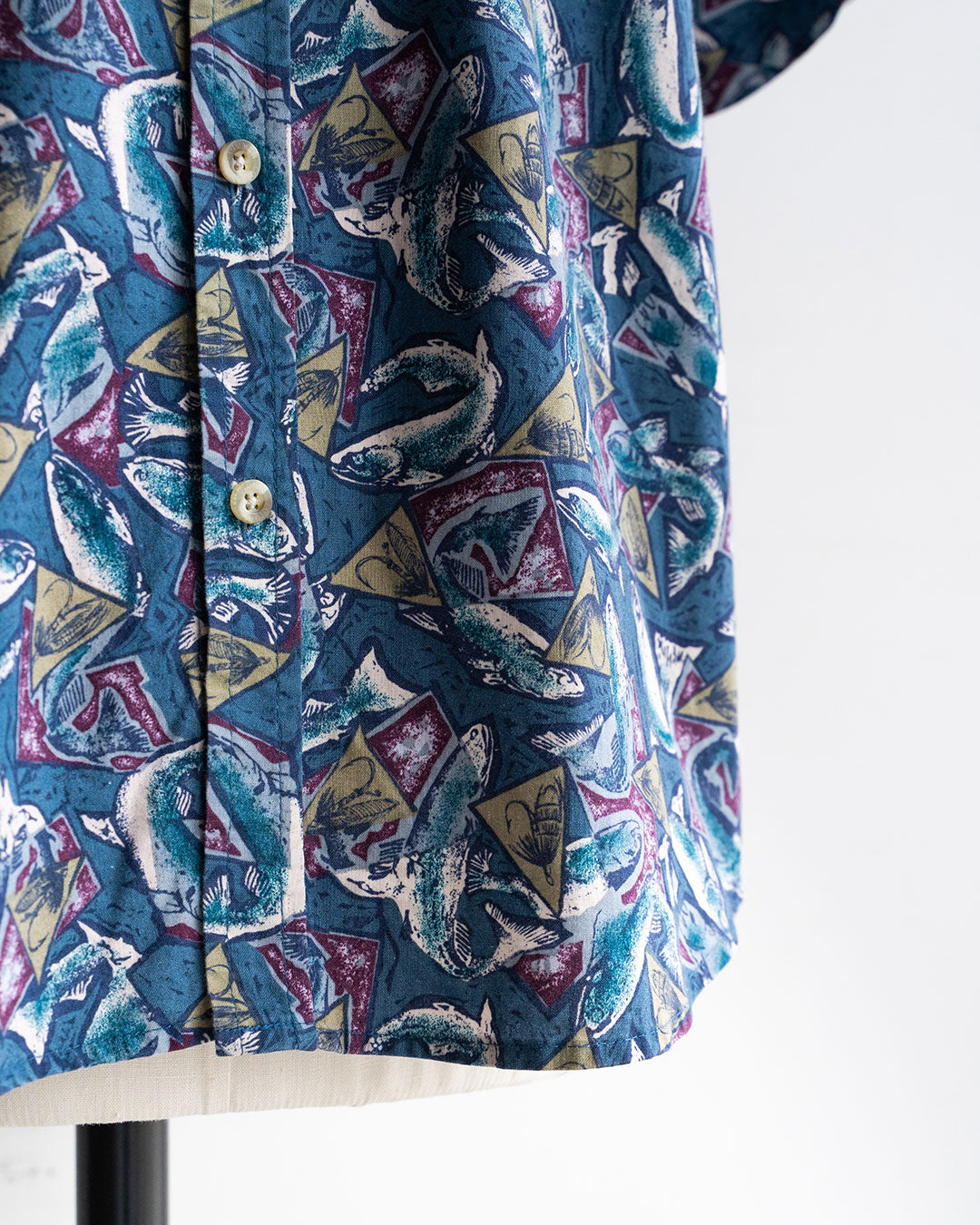 【VINTAGE】90s Columbia Fish Pattern Shirts