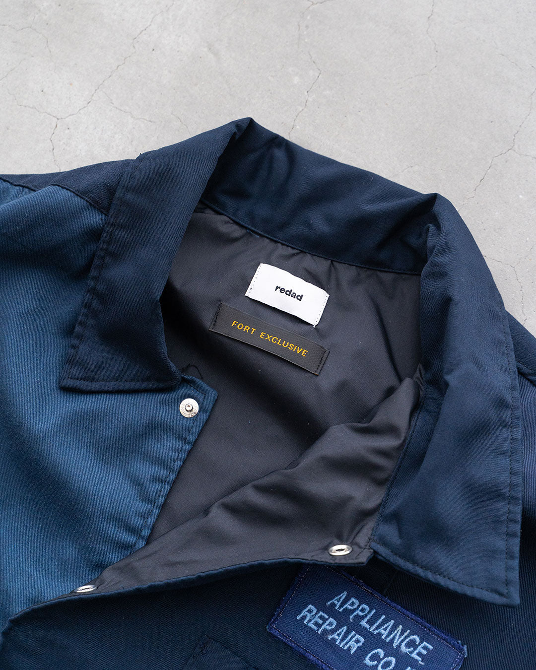 【redad】Navy Work Shirts Remake Coach Jacket『Fort Exclusive』⑦