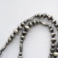 【Indian Jewelry】60-70s Vintage Navajo Pearl Handmade Silver Bead Necklace 『55cm』①