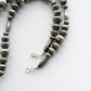 【Indian Jewelry】60-70s Vintage Navajo Pearl Handmade Silver Bead Necklace 『55cm』①