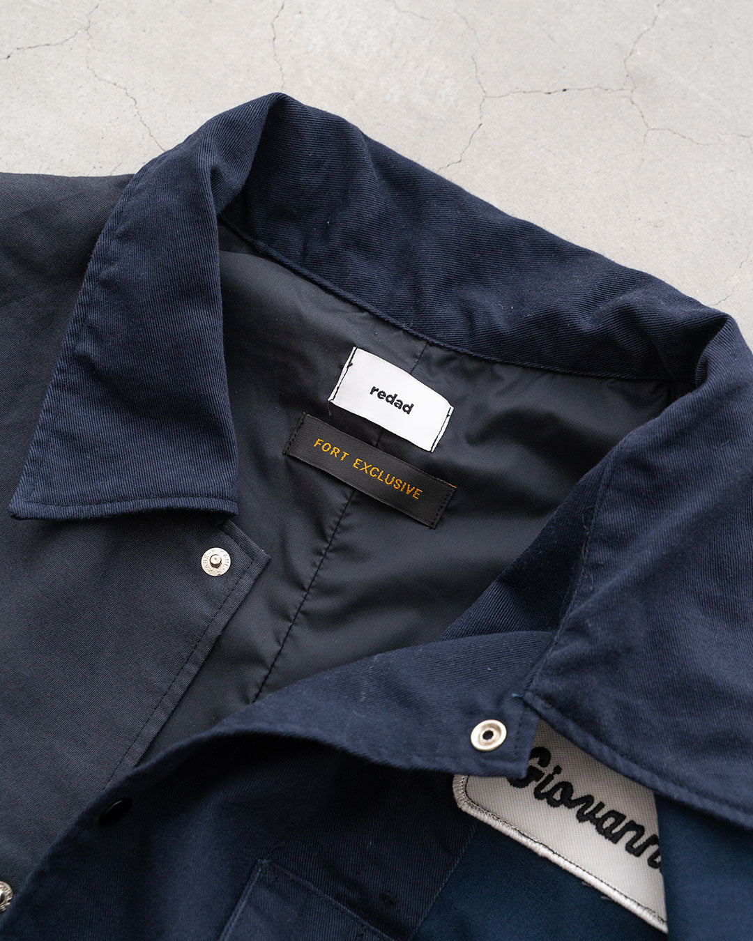 【redad】Navy Work Shirts Remake Coach Jacket『Fort Exclusive』⑨