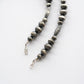 【Indian Jewelry】60-70s Vintage Navajo Pearl Handmade Silver Bead Necklace 『55cm』②