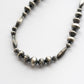 【Indian Jewelry】60-70s Vintage Navajo Pearl Handmade Silver Bead Necklace 『60cm』②