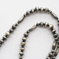 【Indian Jewelry】60-70s Vintage Navajo Pearl Handmade Silver Bead Necklace 『60cm』③