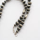 【Indian Jewelry】60-70s Vintage Navajo Pearl Handmade Silver Bead Necklace 『60cm』③