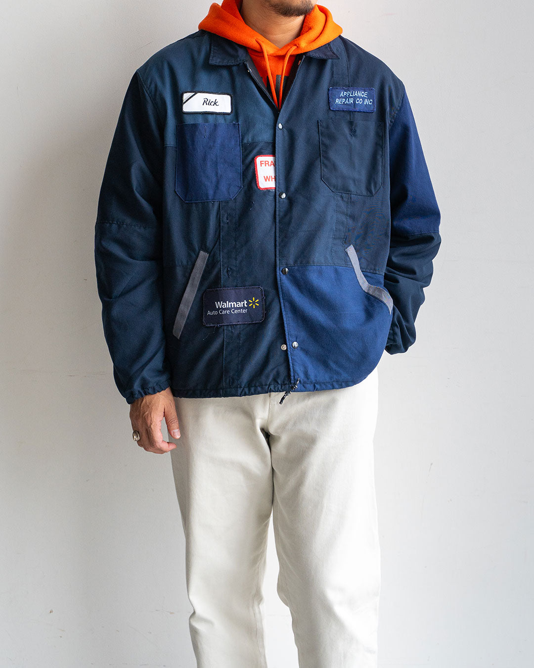 【redad】Navy Work Shirts Remake Coach Jacket『Fort Exclusive』①