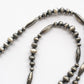 【Indian Jewelry】60-70s Vintage Navajo Pearl Handmade Silver Bead Necklace 『65cm』②