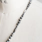 【Indian Jewelry】60-70s Vintage Navajo Pearl Handmade Silver Bead Necklace 『65cm』②