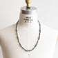 【Indian Jewelry】60-70s Vintage Navajo Pearl Handmade Silver Bead Necklace 『70cm』①