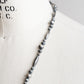 【Indian Jewelry】60-70s Vintage Navajo Pearl Handmade Silver Bead Necklace 『70cm』①