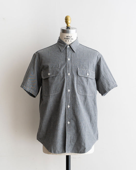 【orslow】Chambray Short Sleeve Work Shirt