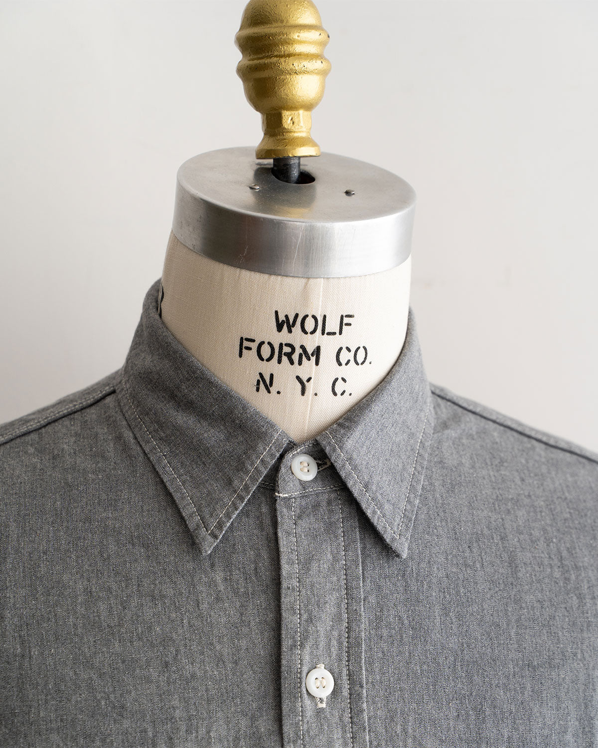 【orslow】Chambray Short Sleeve Work Shirt