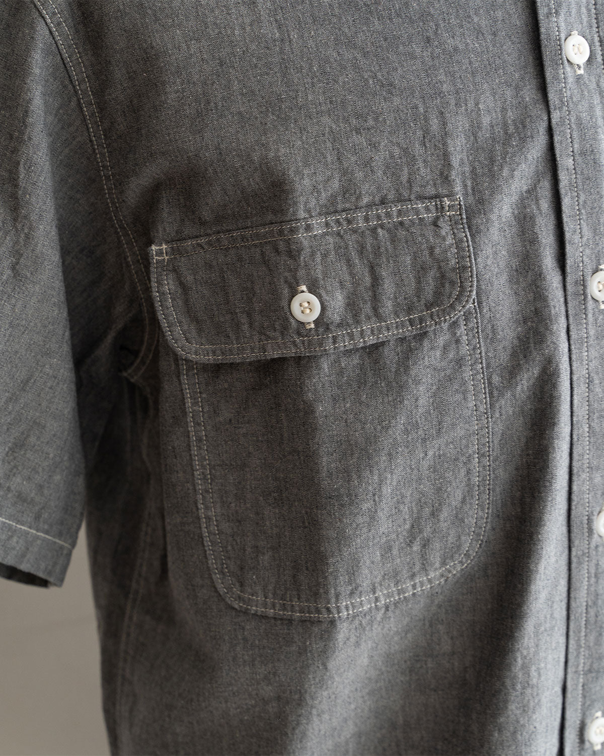 【orslow】Chambray Short Sleeve Work Shirt