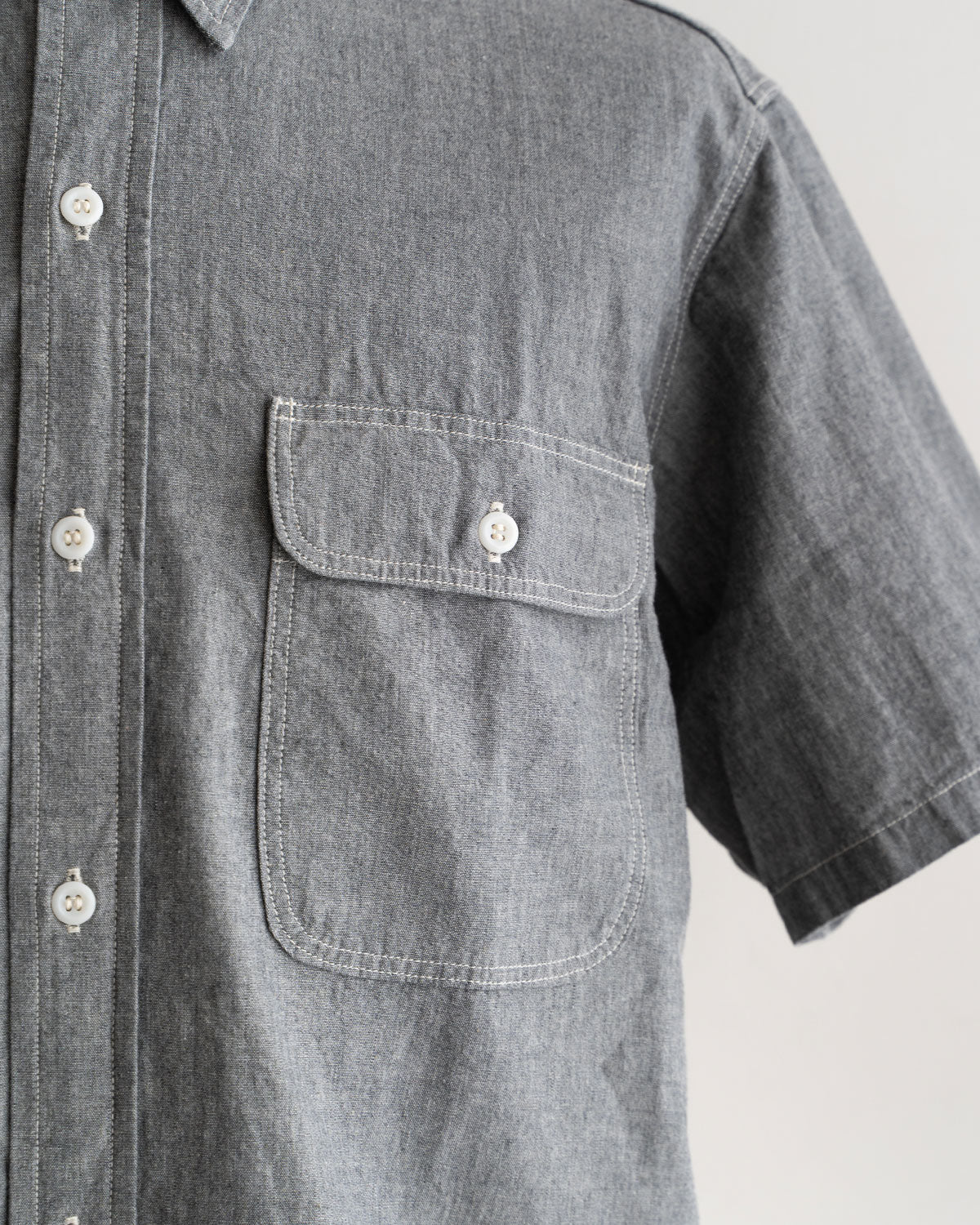 【orslow】Chambray Short Sleeve Work Shirt