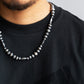 【Indian Jewelry】60-70s Vintage Navajo Pearl Handmade Silver Bead Necklace 『55cm』①