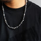 【Indian Jewelry】60-70s Vintage Navajo Pearl Handmade Silver Bead Necklace 『60cm』②