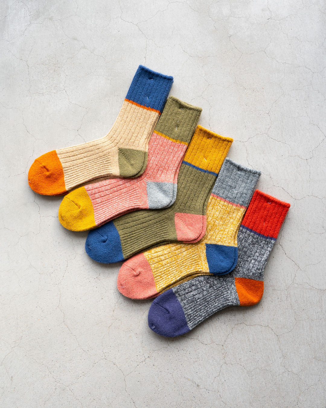 【Mauna kea】 Wool 3-panel socks