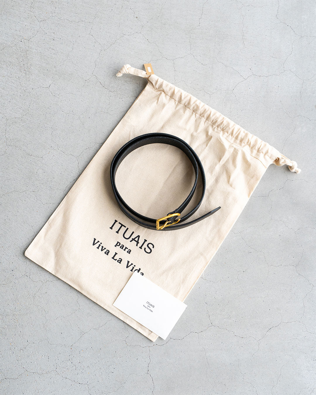 【ITUAIS】 Aproveitar Leather Belt "Um"