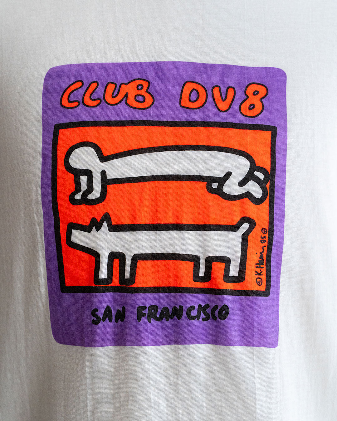 【DEADSTOCK】80s Keith Haring 『CLUB DV 8 San Francisco』