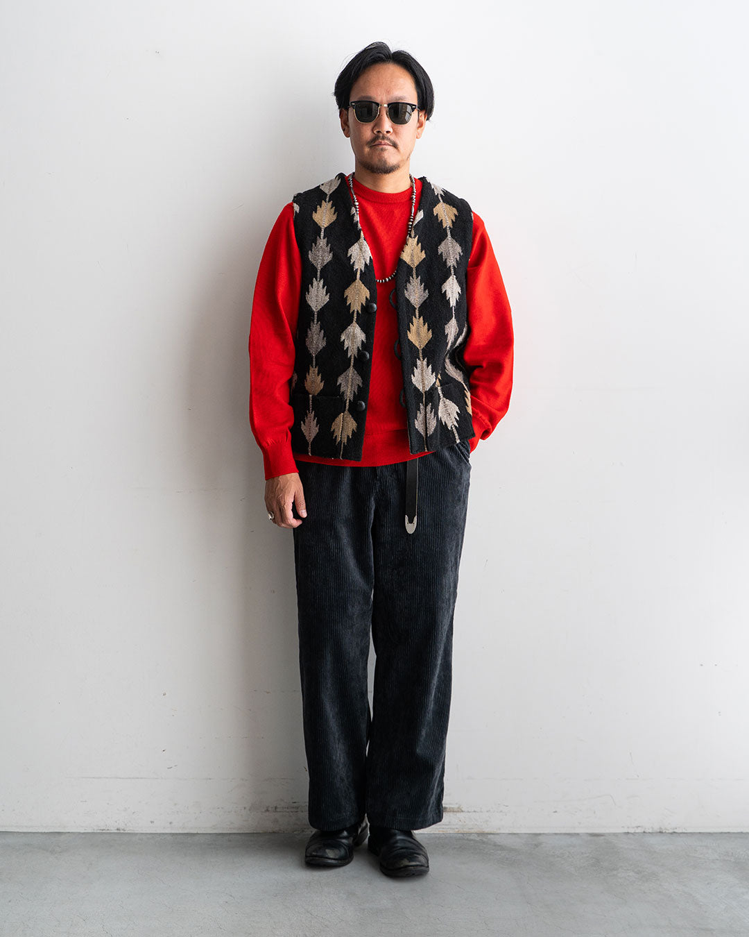 【Hilos De Tradición】Rug Vest 『TRIGO』  Oaxaca Handwoven