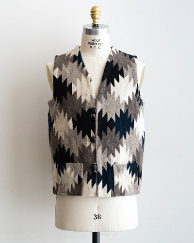 【Hilos De Tradición】Rug Vest 『MILL ESTRELLA』  Oaxaca Handwoven