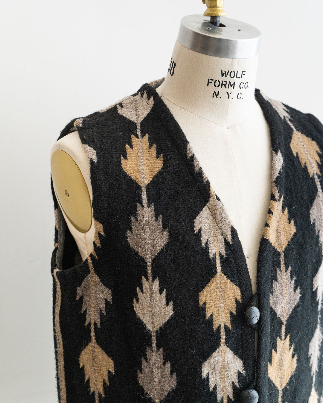 【Hilos De Tradición】Rug Vest 『TRIGO』  Oaxaca Handwoven