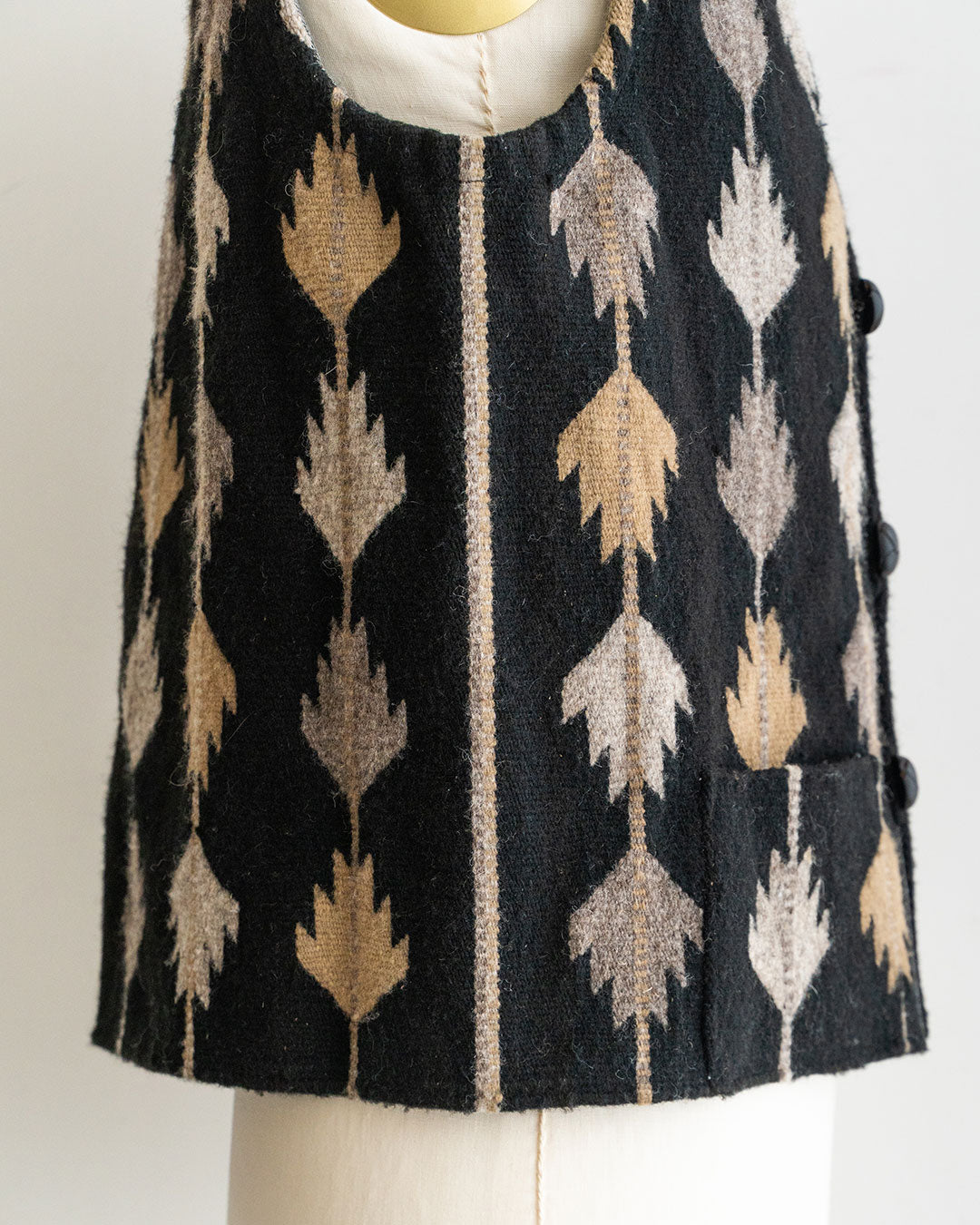 【Hilos De Tradición】Rug Vest 『TRIGO』  Oaxaca Handwoven