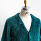 【Authentic Reproduction Products】Premium Classic Mohair Cardigan W/Pocket『Sapphire Blue』