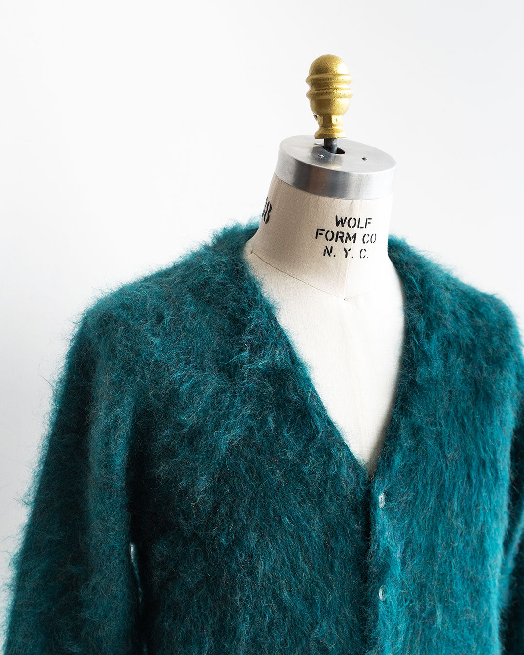 【Authentic Reproduction Products】Premium Classic Mohair Cardigan W/Pocket『Sapphire Blue』