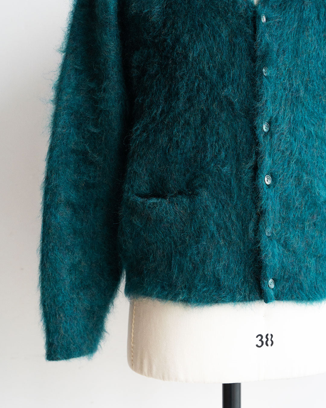 【Authentic Reproduction Products】Premium Classic Mohair Cardigan W/Pocket『Sapphire Blue』