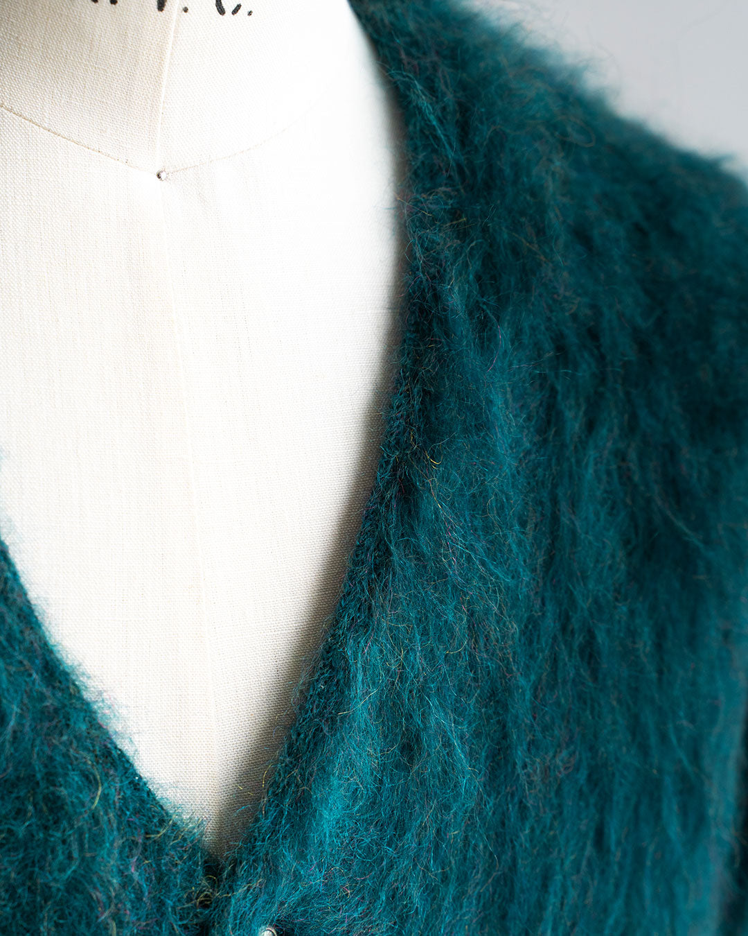 【Authentic Reproduction Products】Premium Classic Mohair Cardigan W/Pocket『Sapphire Blue』