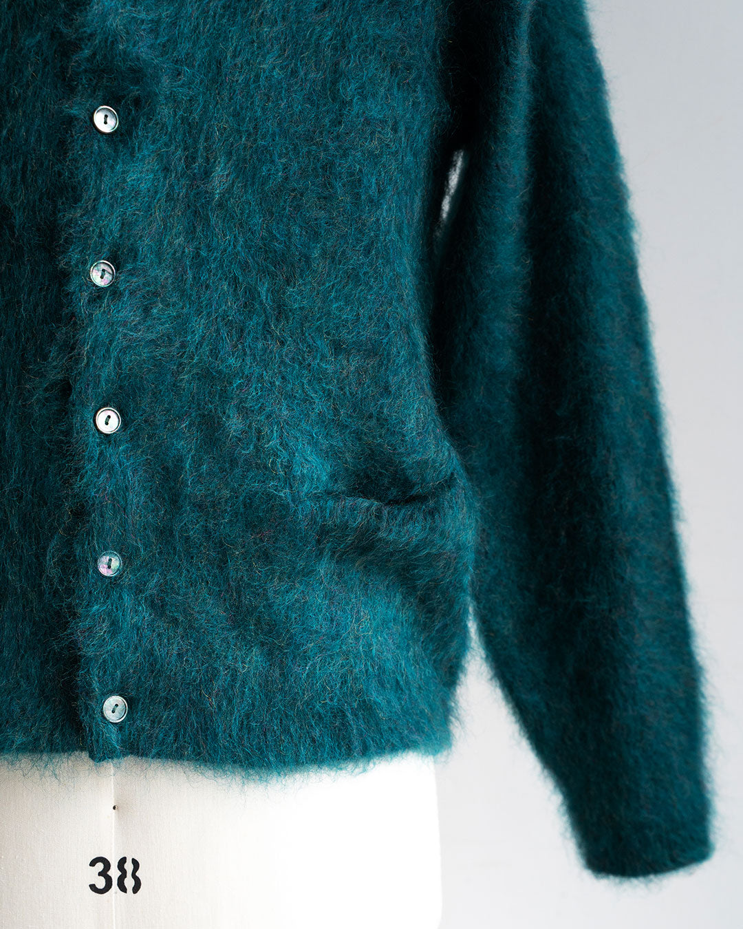 【Authentic Reproduction Products】Premium Classic Mohair Cardigan W/Pocket『Sapphire Blue』