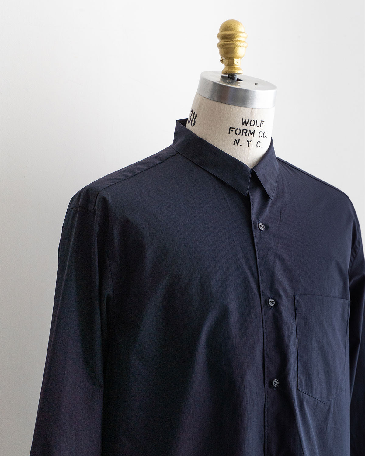 【STILL BY HAND】Regular Collar Shirts "Navy Stripe"