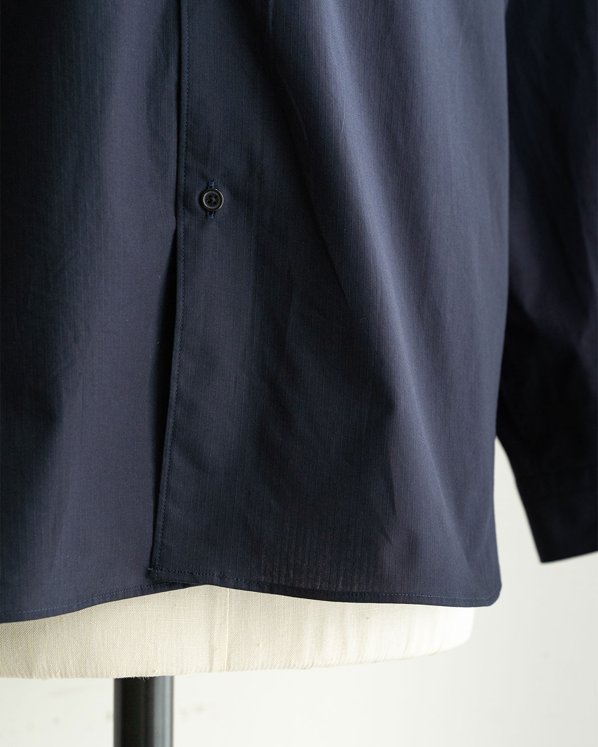 【STILL BY HAND】Regular Collar Shirts "Navy Stripe"