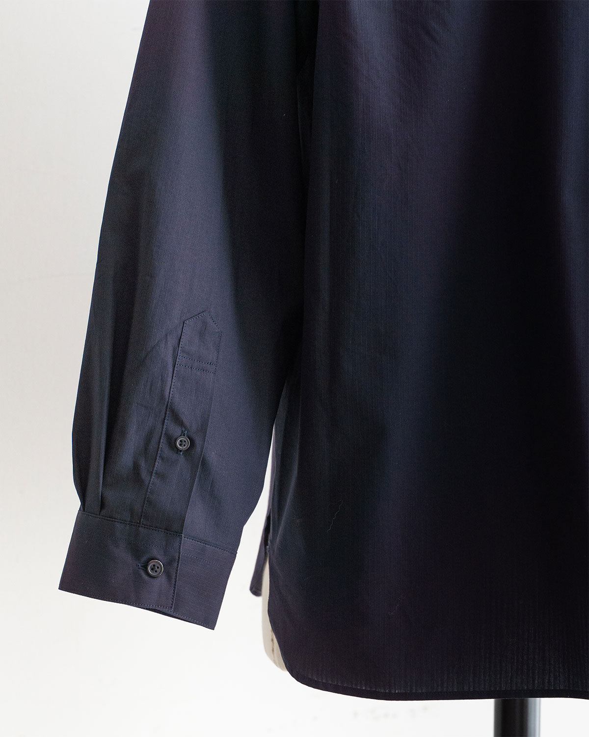 【STILL BY HAND】Regular Collar Shirts "Navy Stripe"
