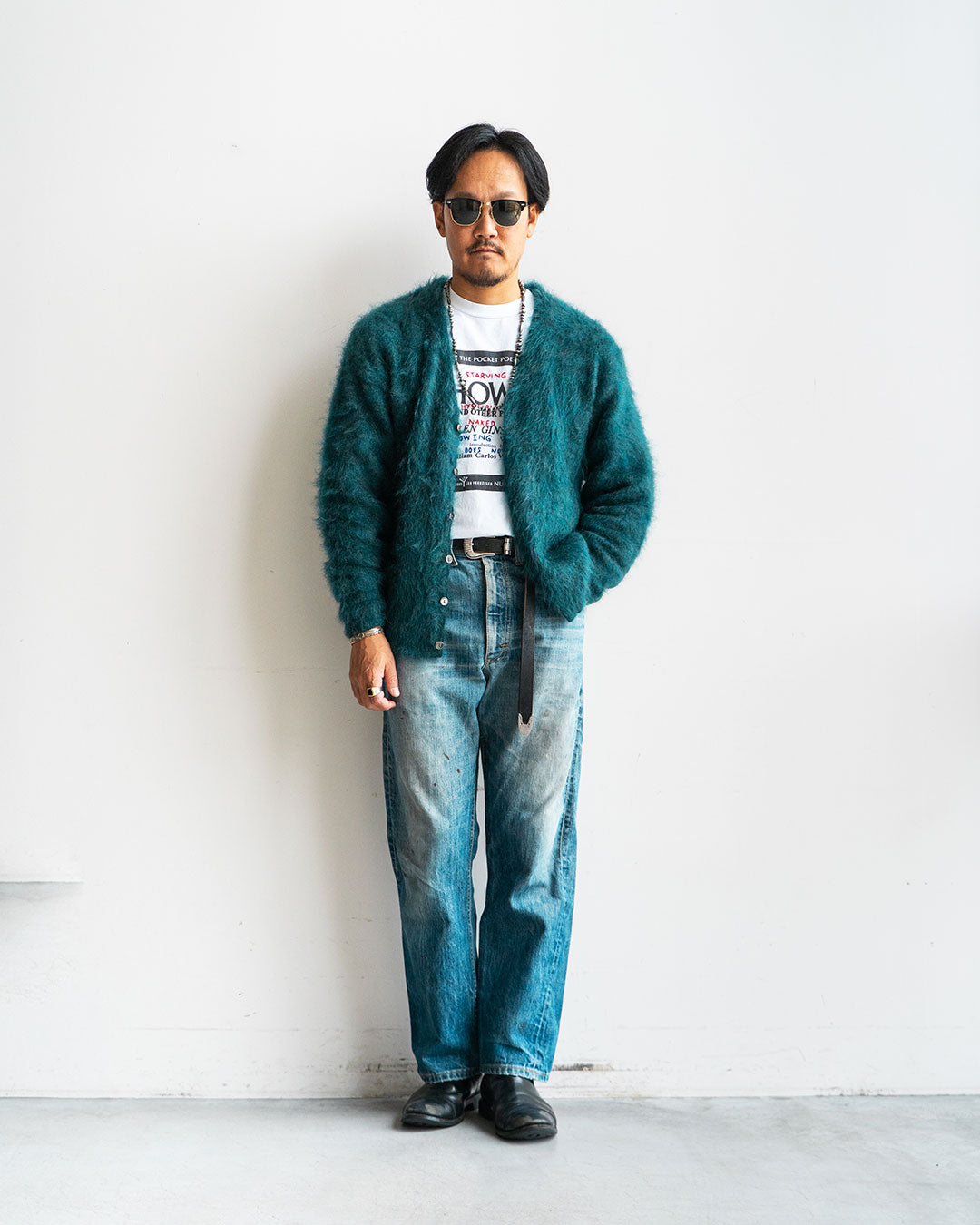 モデル 身長175cm　体重69kg
着用カラー Sapphire Blue / 着用サイズ One Size