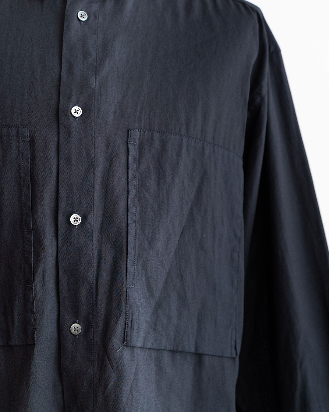 【STILL BY HAND】Garment-Dye W Pocket Over Shirts