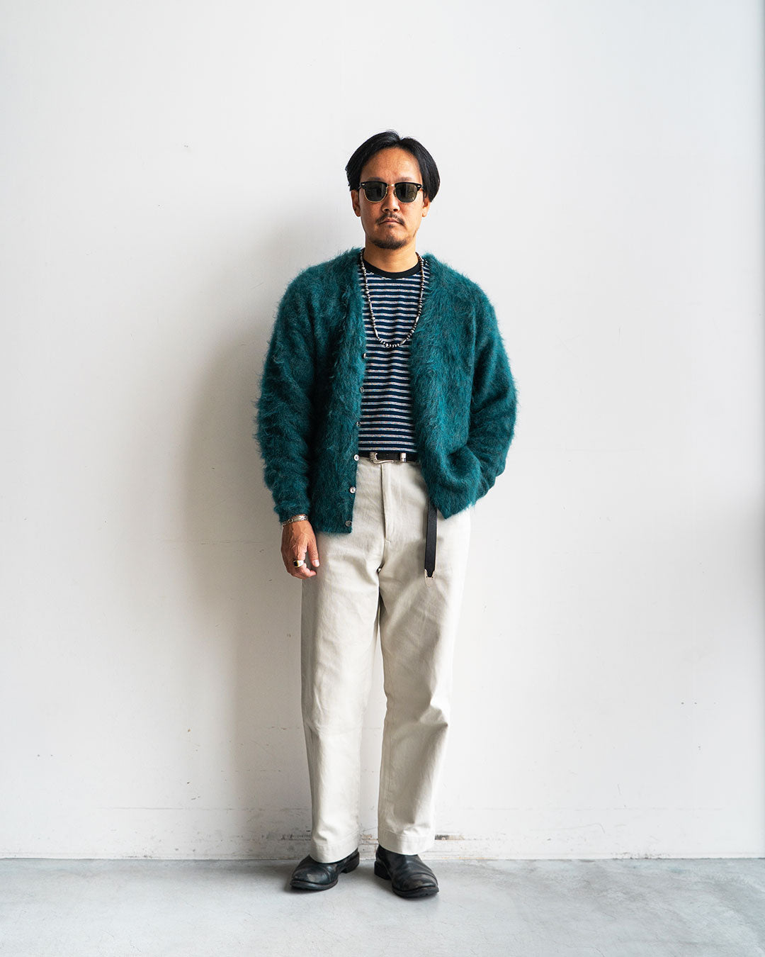 モデル 身長175cm　体重69kg
着用カラー Sapphire Blue / 着用サイズ One Size