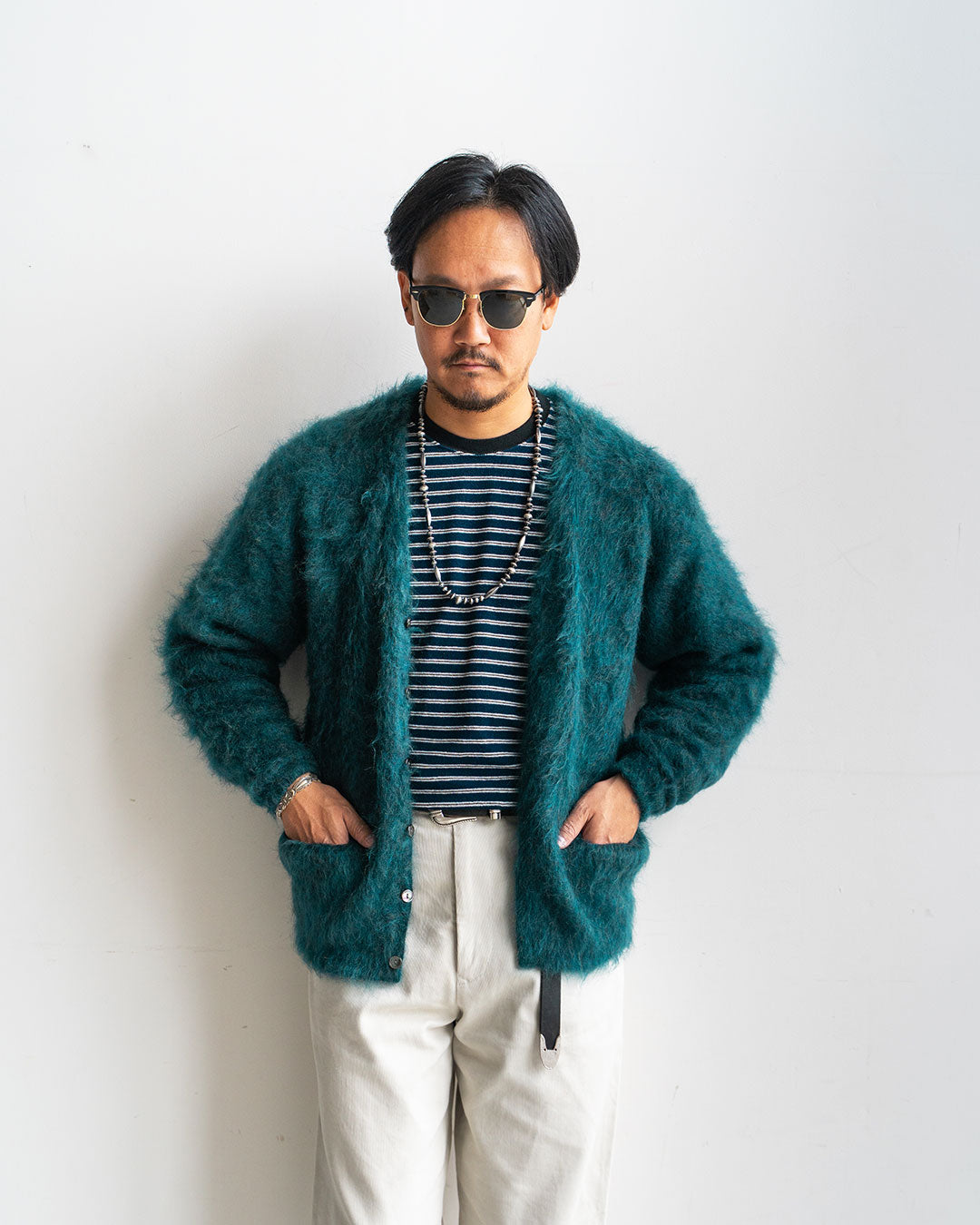 モデル 身長175cm　体重69kg
着用カラー Sapphire Blue / 着用サイズ One Size