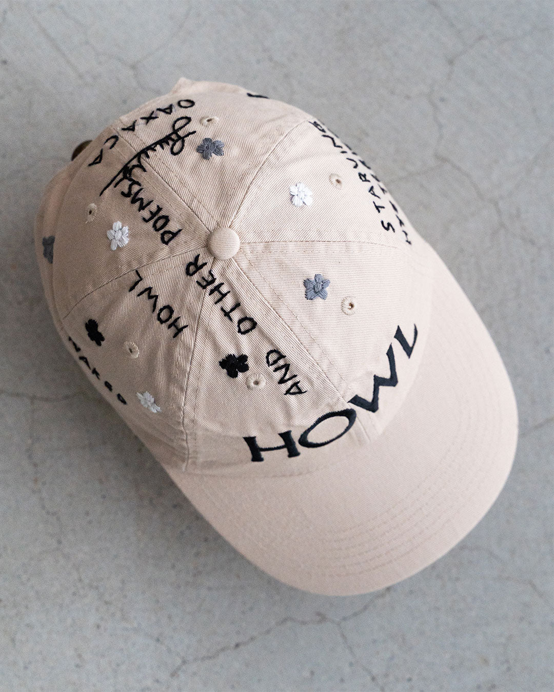 【Oaxaca × City Lights Bookstore】Hand Embroidered Cap 『HOWL』